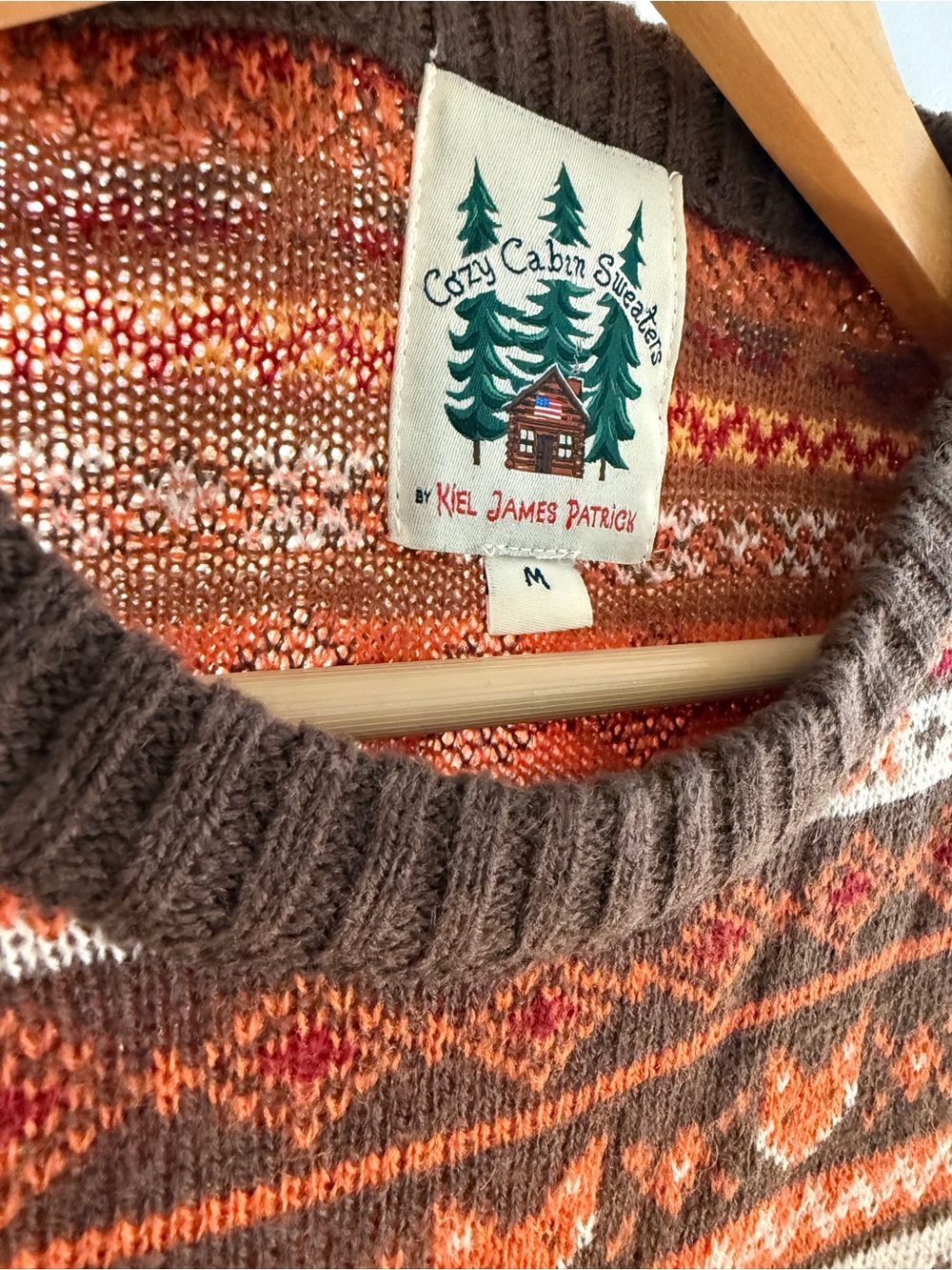 Kiel James Patrick Fantastic Mr. Fox Sweater Crewneck in Brown, size M - Picture 3 of 4